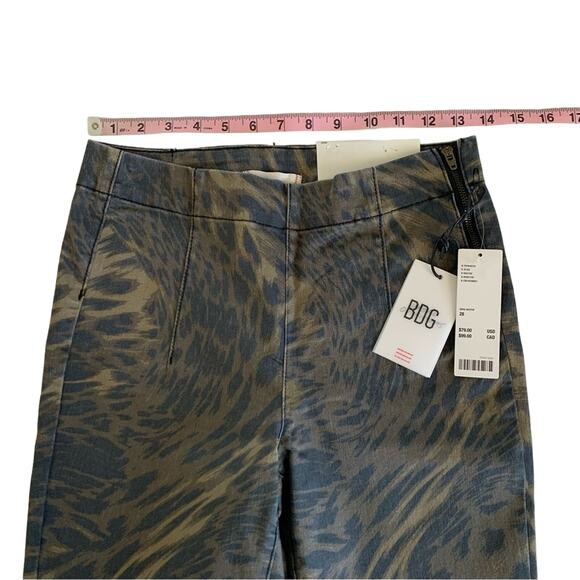 Urban Outfitters BDG Brown Multi Animal Print High Waist Ankle Zip Skinny Jeans - Picture 4 of 8
